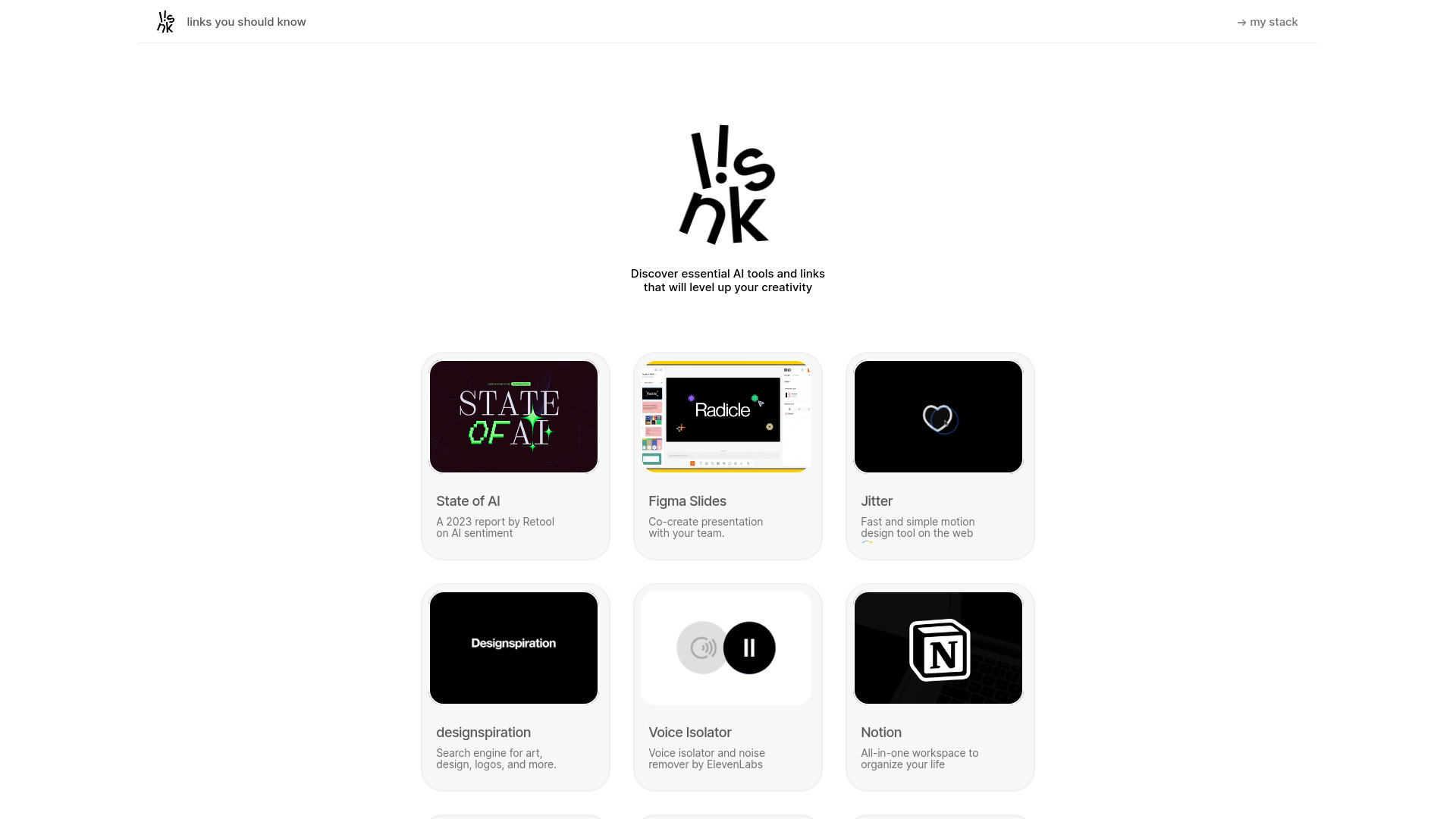 Creative Tools & Links