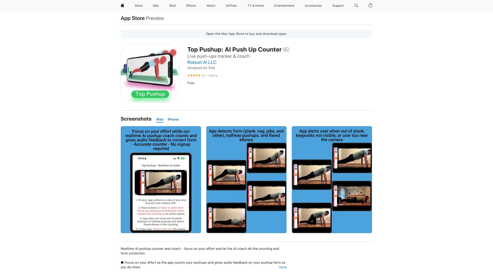 Top Pushup: AI Push Up Counter