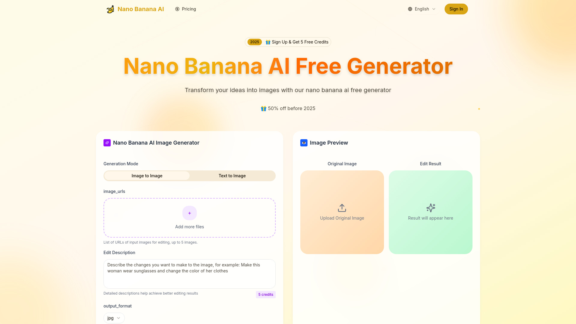 nano banana ai free