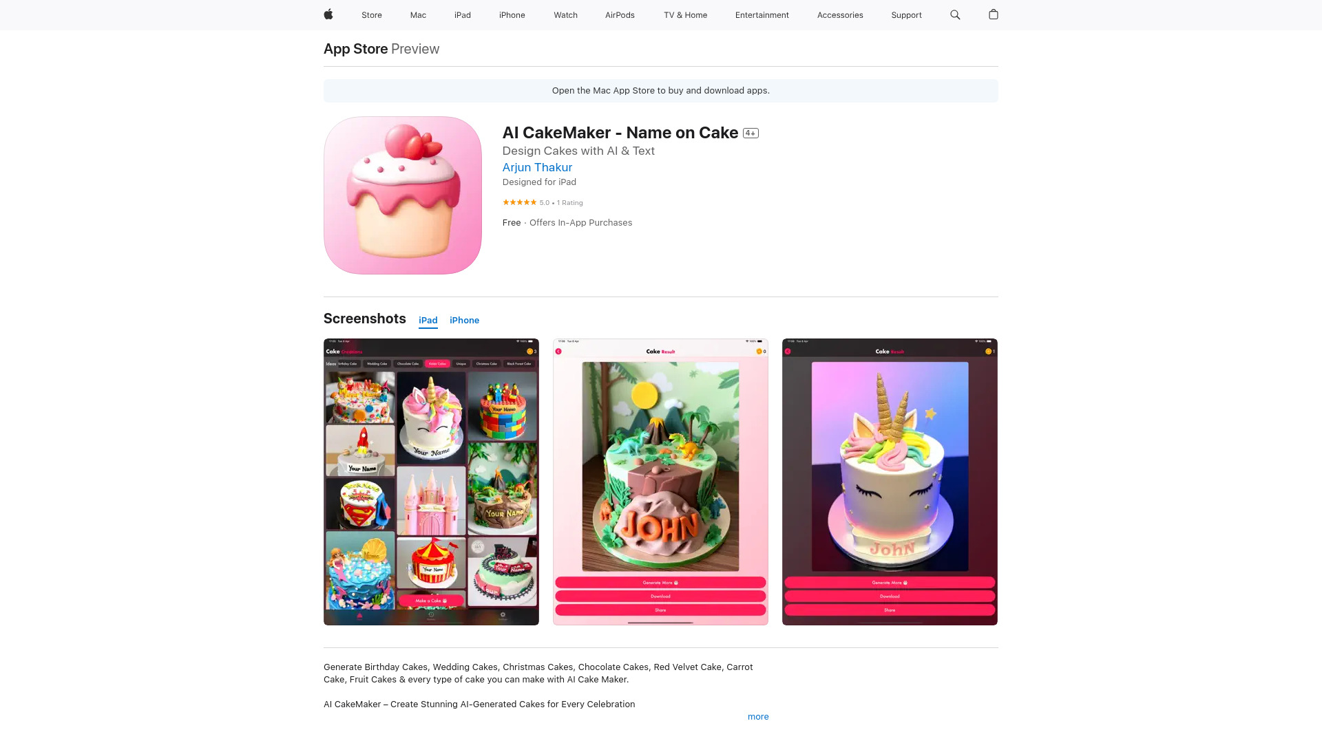 AI CakeMaker