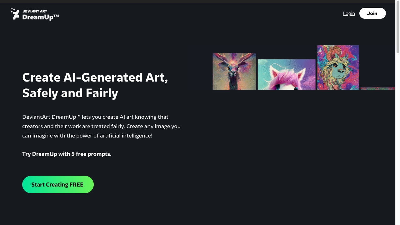 DeviantArt DreamUp