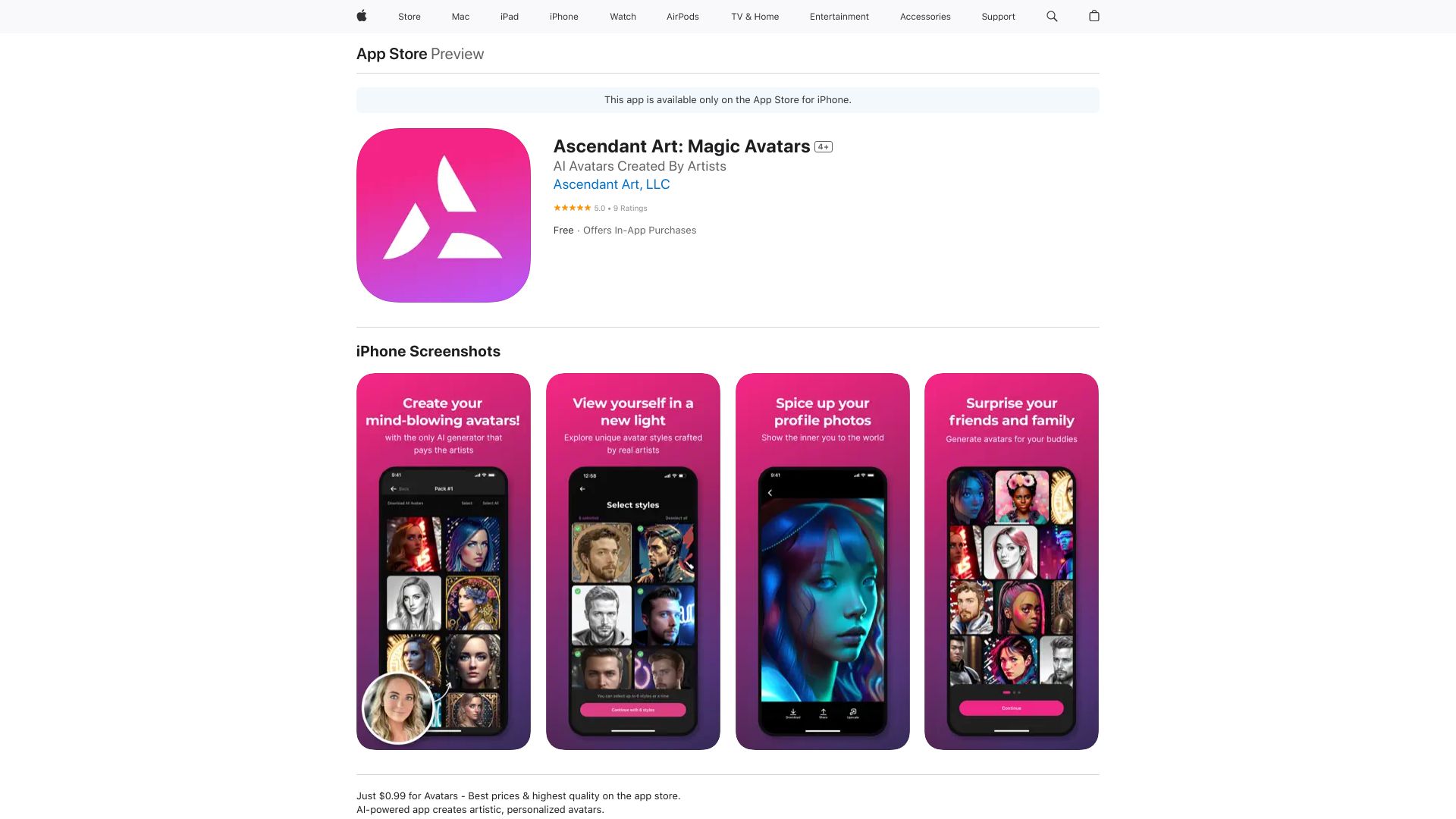 Ascendant Art: AI Avatars