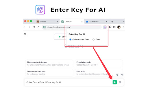 ChatGPT Enter Send Plugin - 谷歌插件