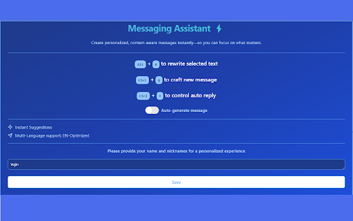 Messaging Assistant - 谷歌插件