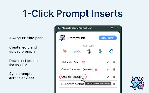 AI Prompts Side Panel - 谷歌插件