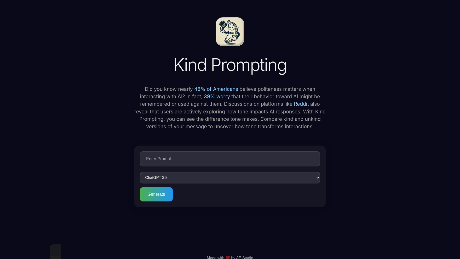 AE Studio Kind Prompting