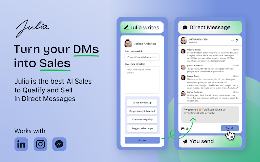 Julia AI Sales Coach - 谷歌插件