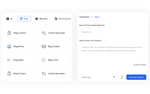 GoZen Content.AI - 谷歌插件