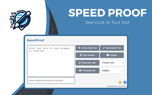 SpeedProof: One-Click AI Text Edit - 谷歌插件