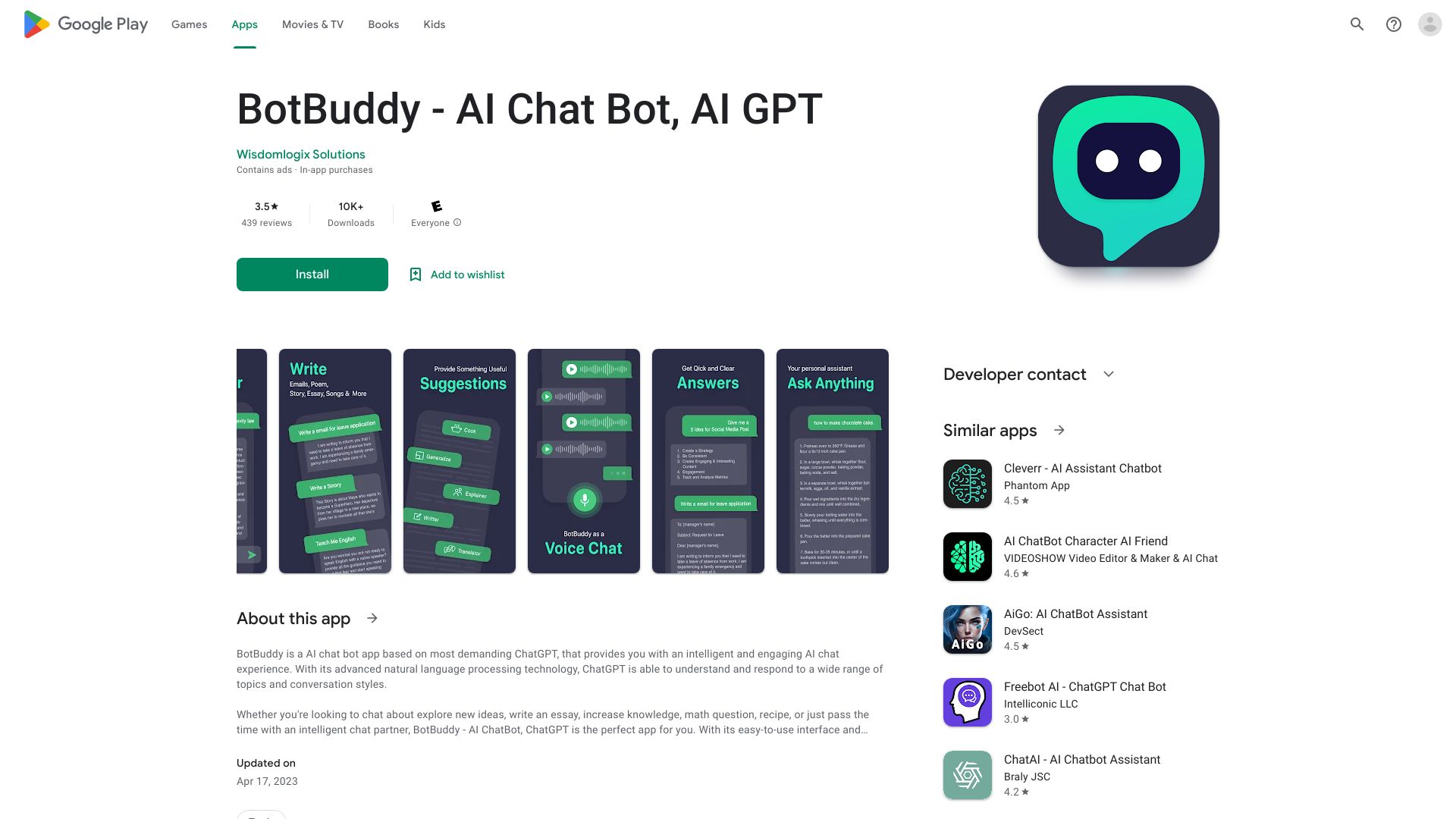 BotBuddy - AI Chat Bot, AI GPT