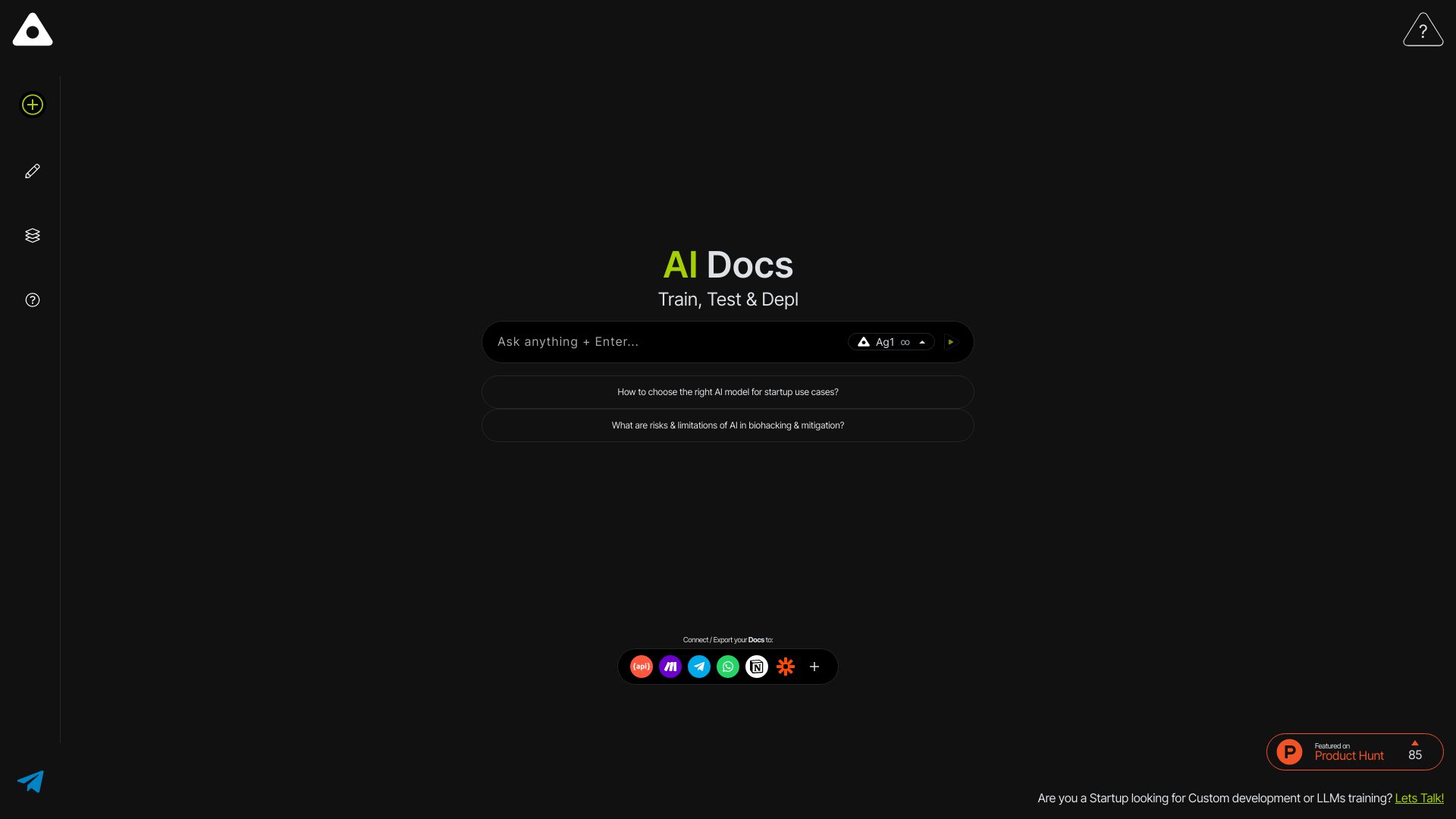 Ag1 Labs - AI Docs & Calendly