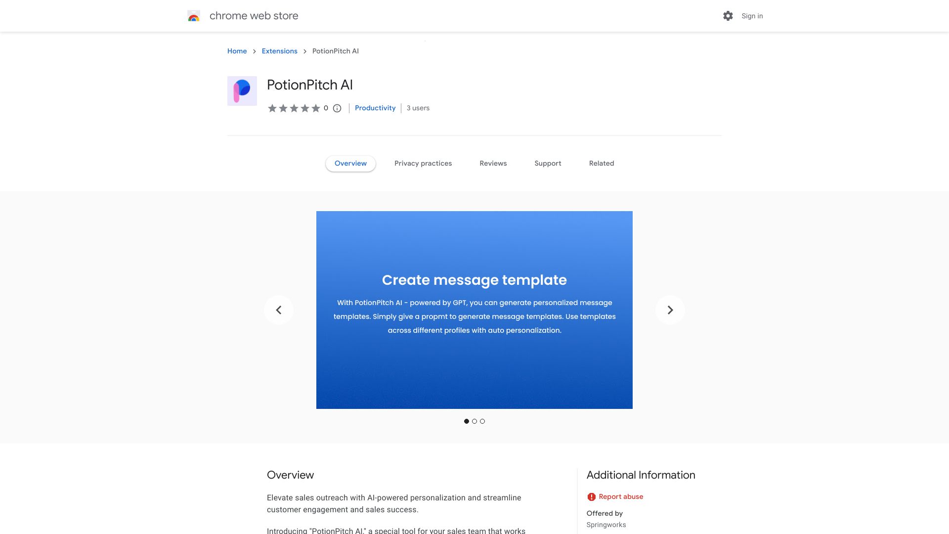 PotionPitch AI - 谷歌插件
