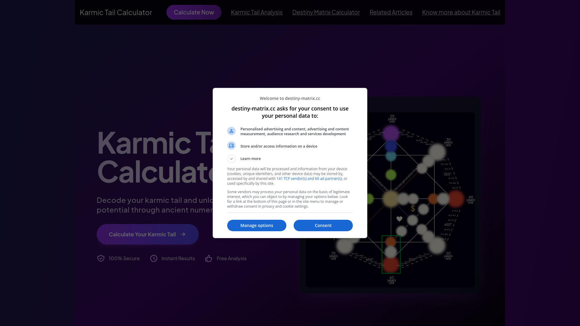 Destiny Matrix Karmic Tail Calculator