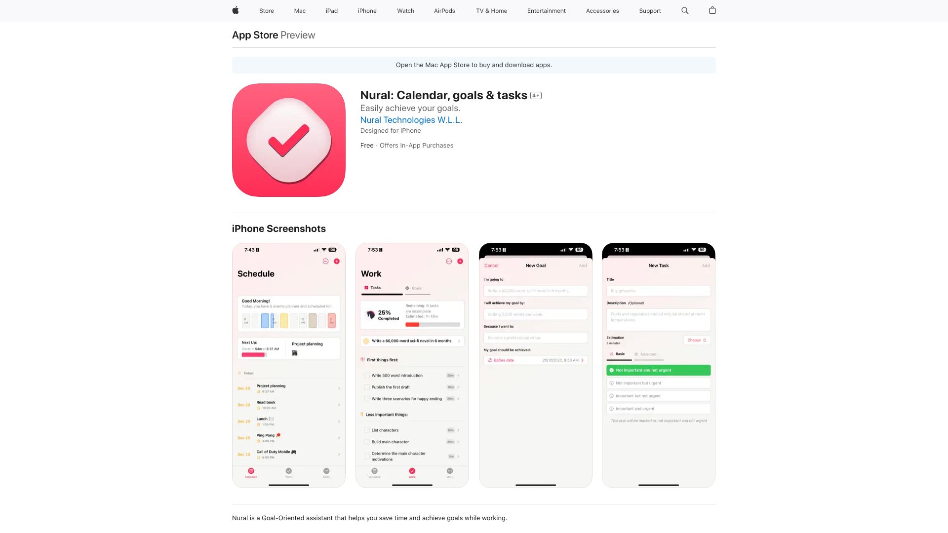 Nural: Schedule, Plan, Achieve