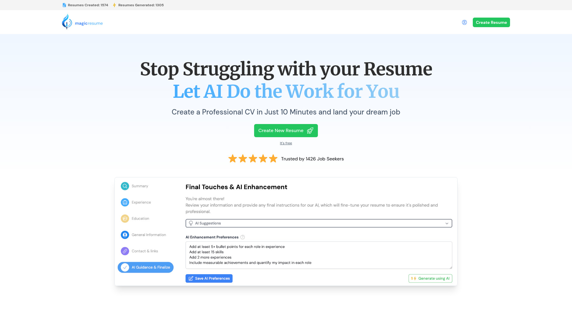 Magic Resume AI