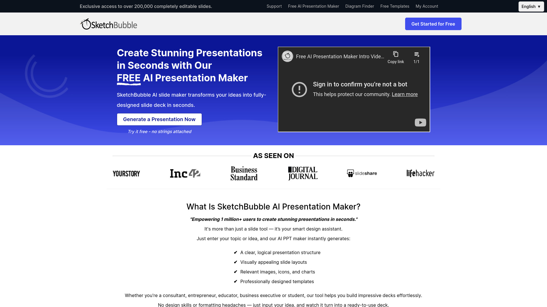 SketchBubble AI Presentation Maker