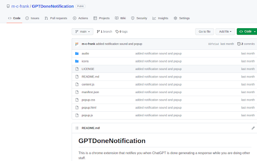 ChatGPT Notification - 谷歌插件
