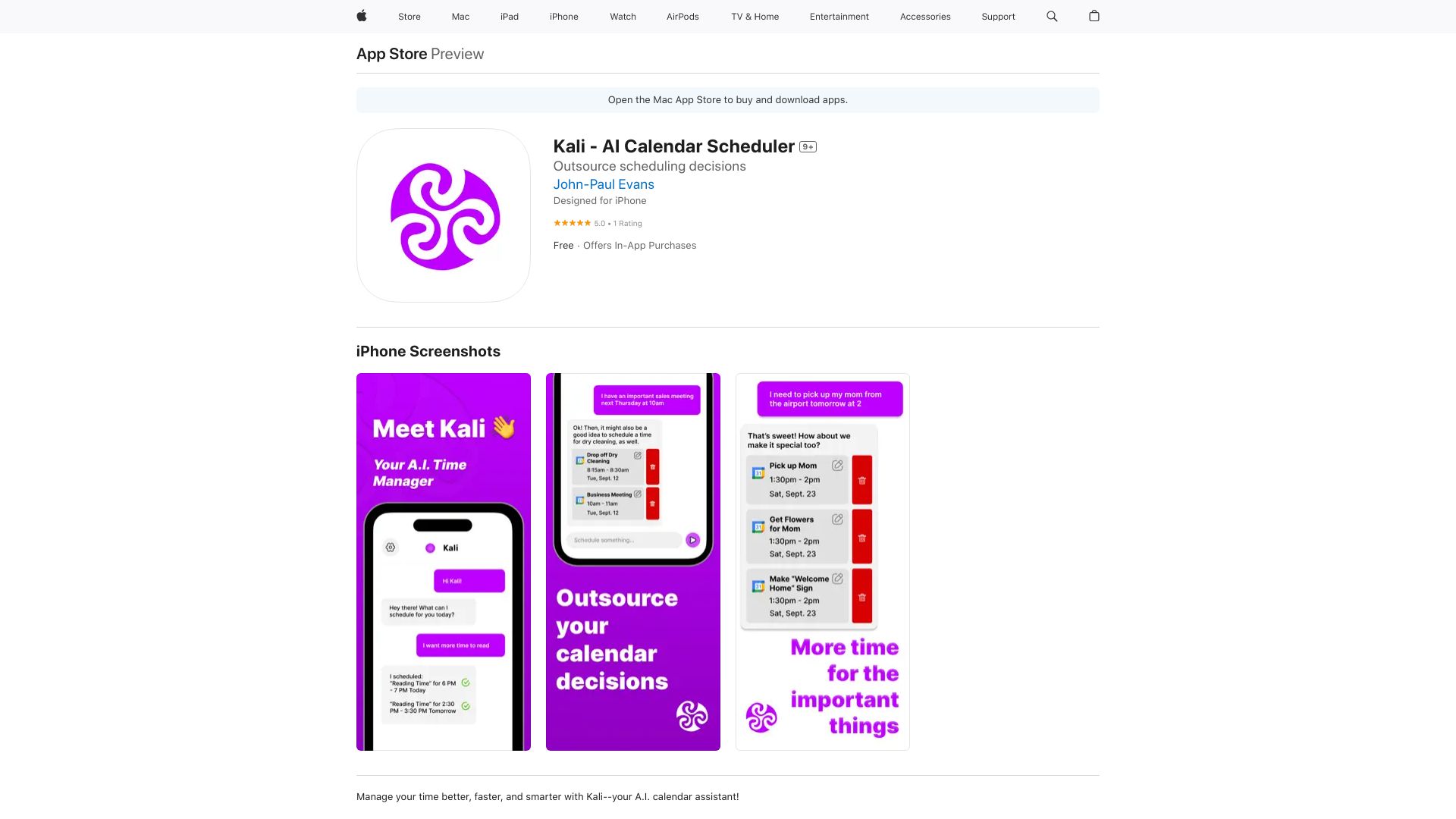 Kali - AI Calendar Scheduler