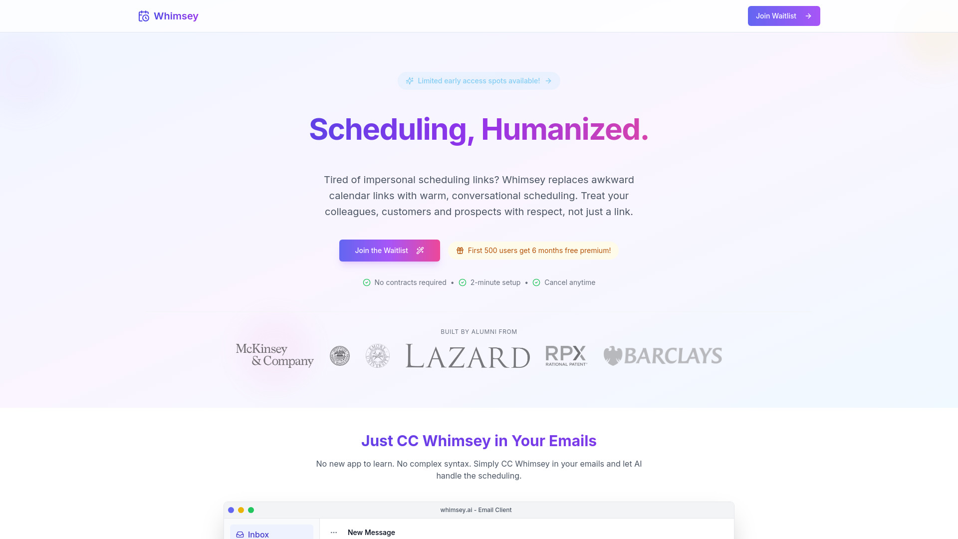 Whimsey Scheduler