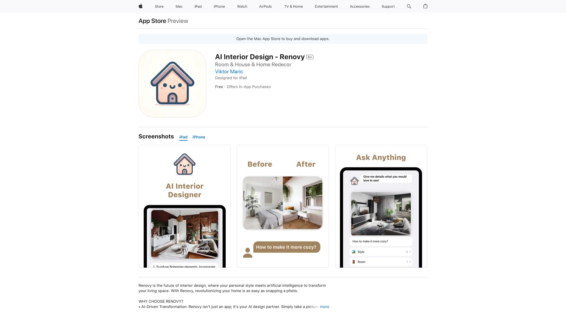 AI Interior Design - Renovy