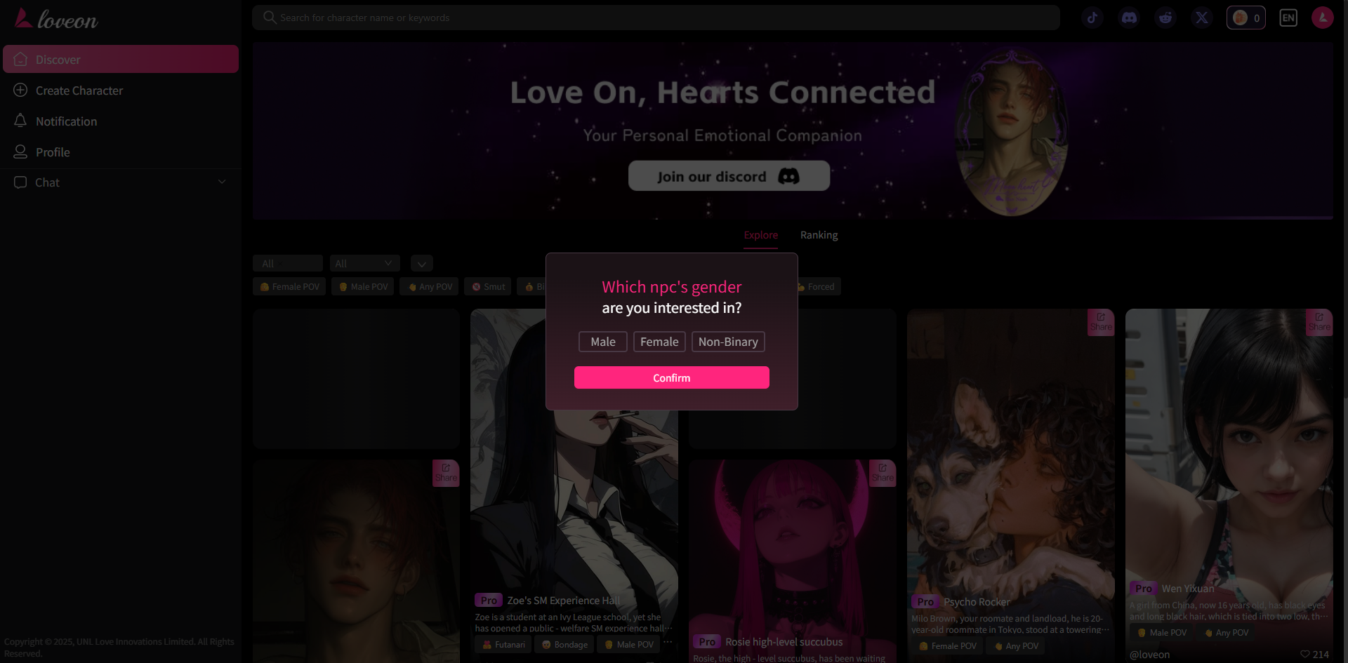 Loveon AI - Bring Your Fantasies into Real Life