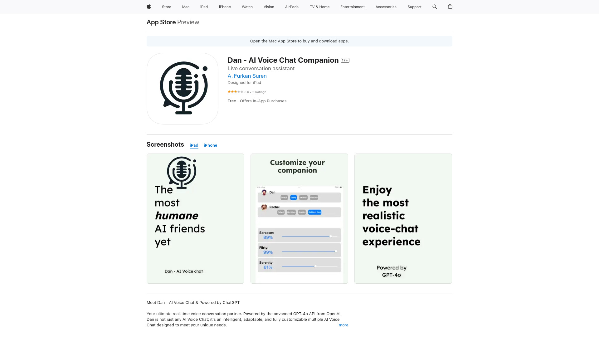 Dan - AI Voice Chat Companion