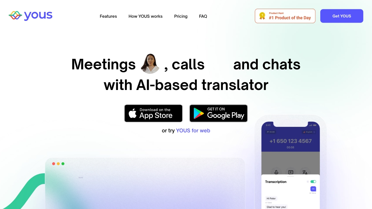 YOUS - Messenger with AI-based translator