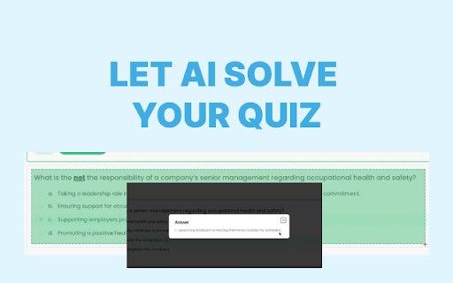 Let AI solve your quiz questions & help with your homework. - 谷歌插件