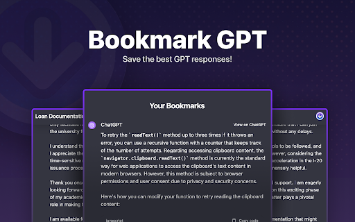 Bookmark GPT - 谷歌插件