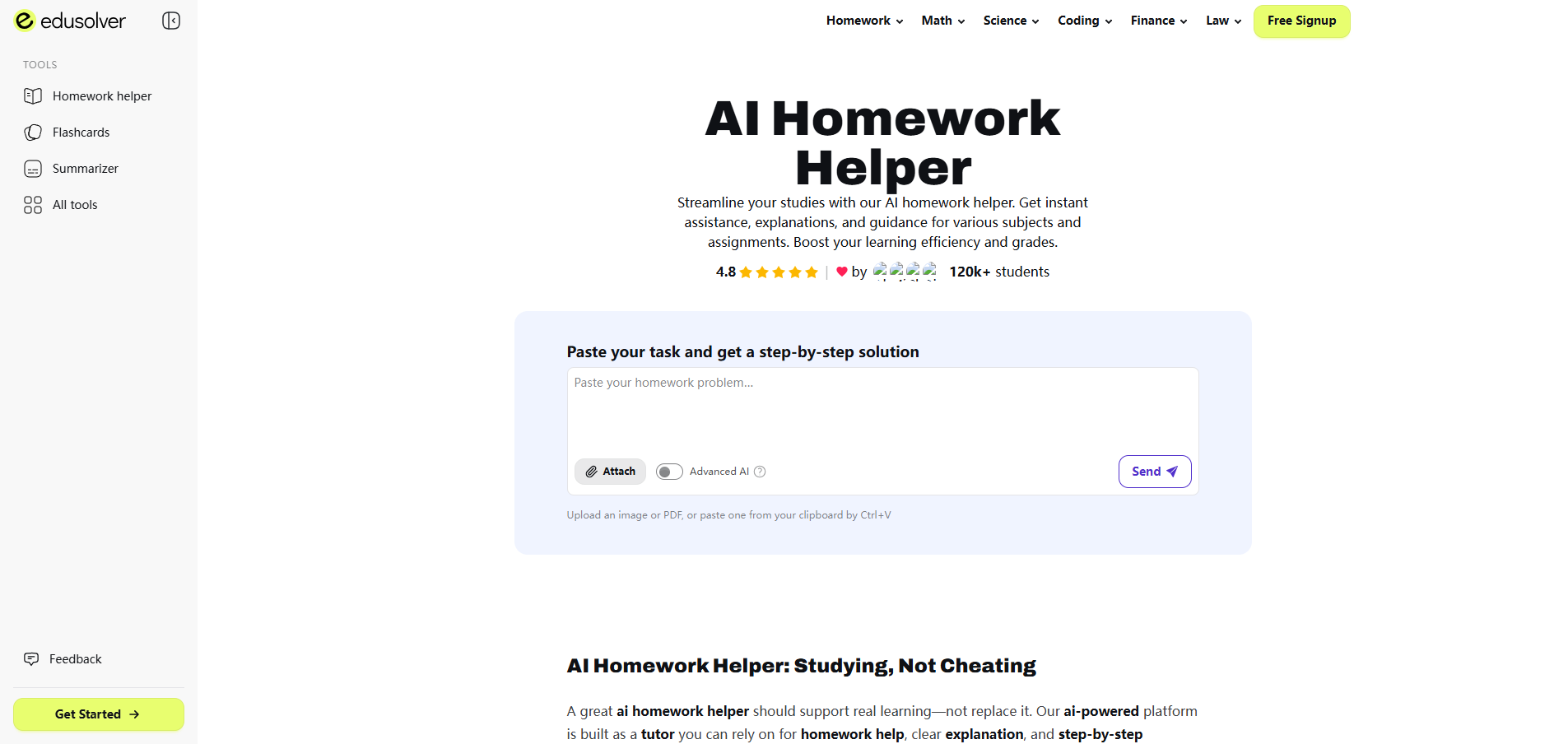 EduSolver: AI Homework Helper & Solver for Any Subject