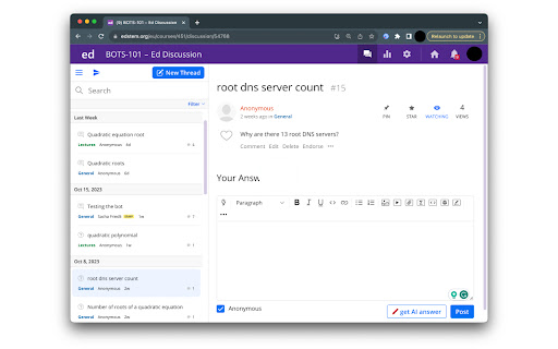 EdStem & Moodle AI Assistant - 谷歌插件