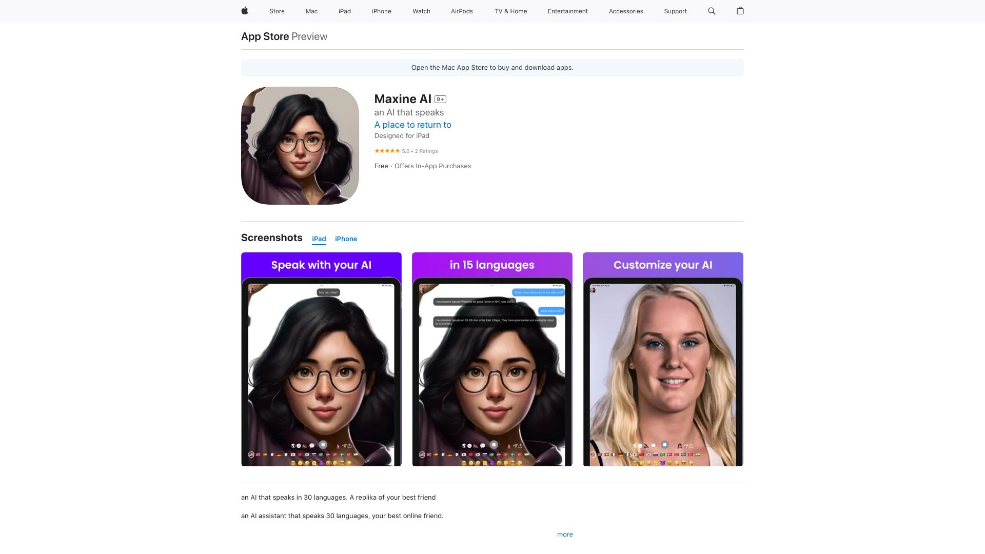 Maxine: Character AI