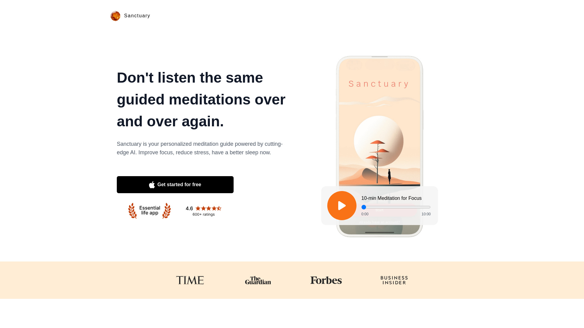 Sanctuary: Meditation & Sleep