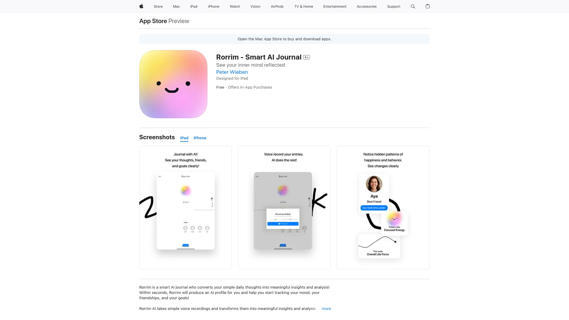 Rorrim - Smart AI Journal