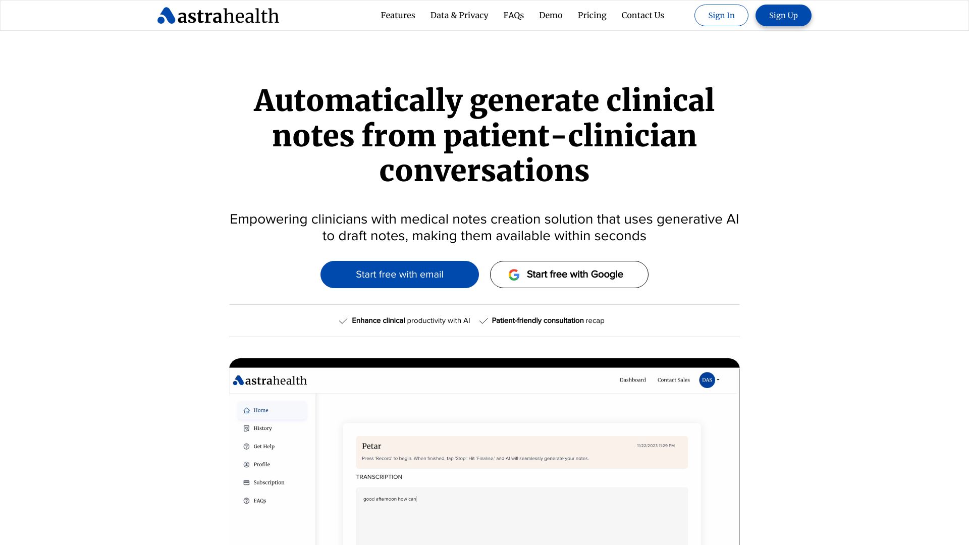 Astra Health AI