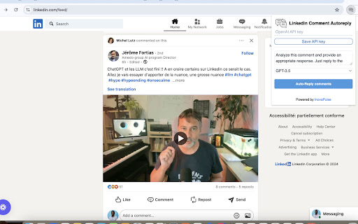 LinkedIn Comment Reply Extension - 谷歌插件
