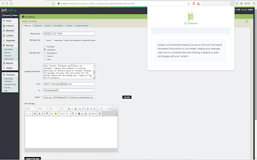 Lyris Listmanager Copilot - 谷歌插件