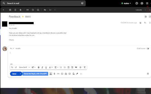Chat GPT Autoresponse Generator - 谷歌插件