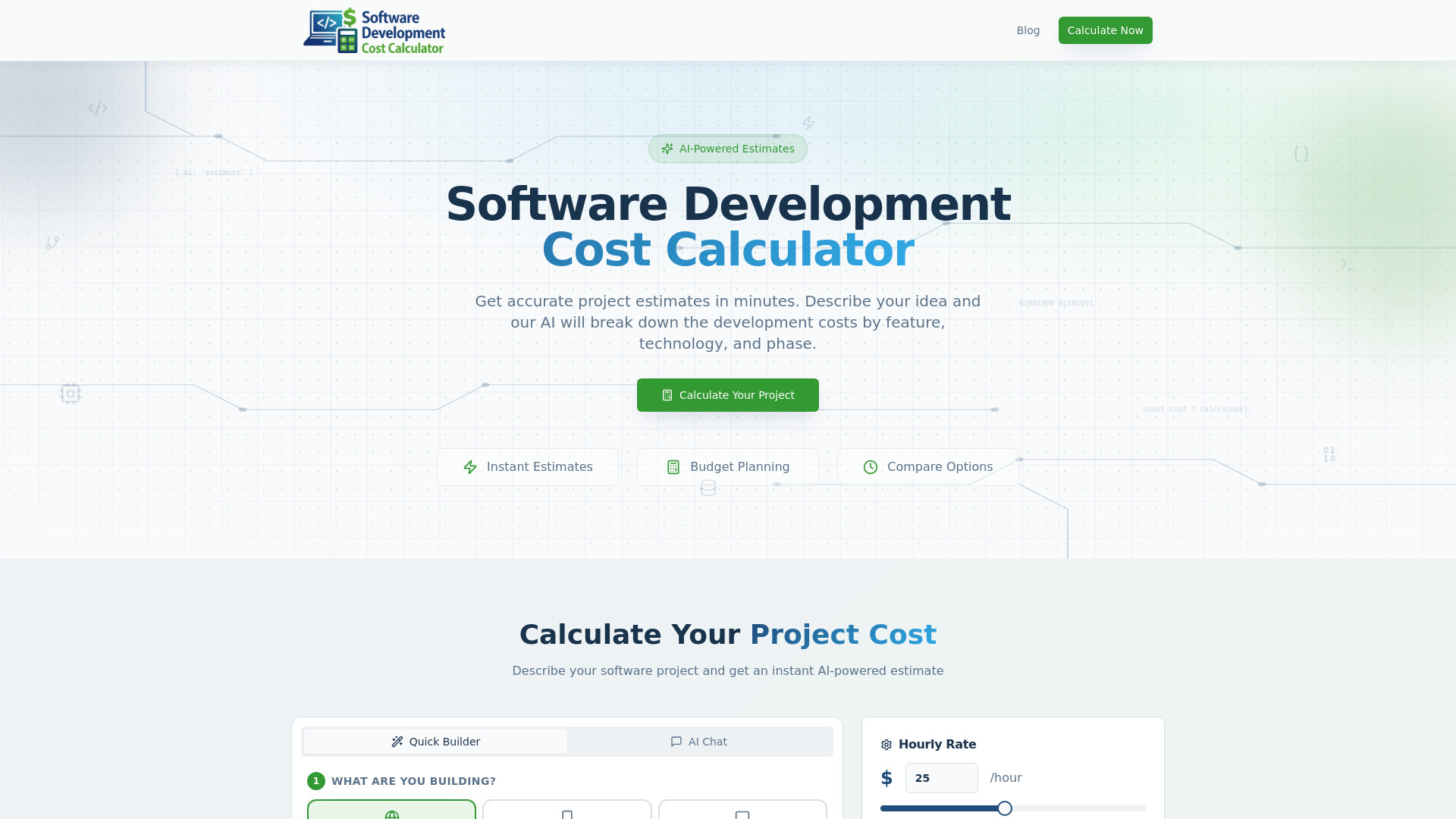 Software Development Cost Calculator
