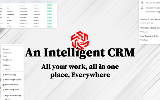 Bearish OS CRM Chrome Extension - 谷歌插件