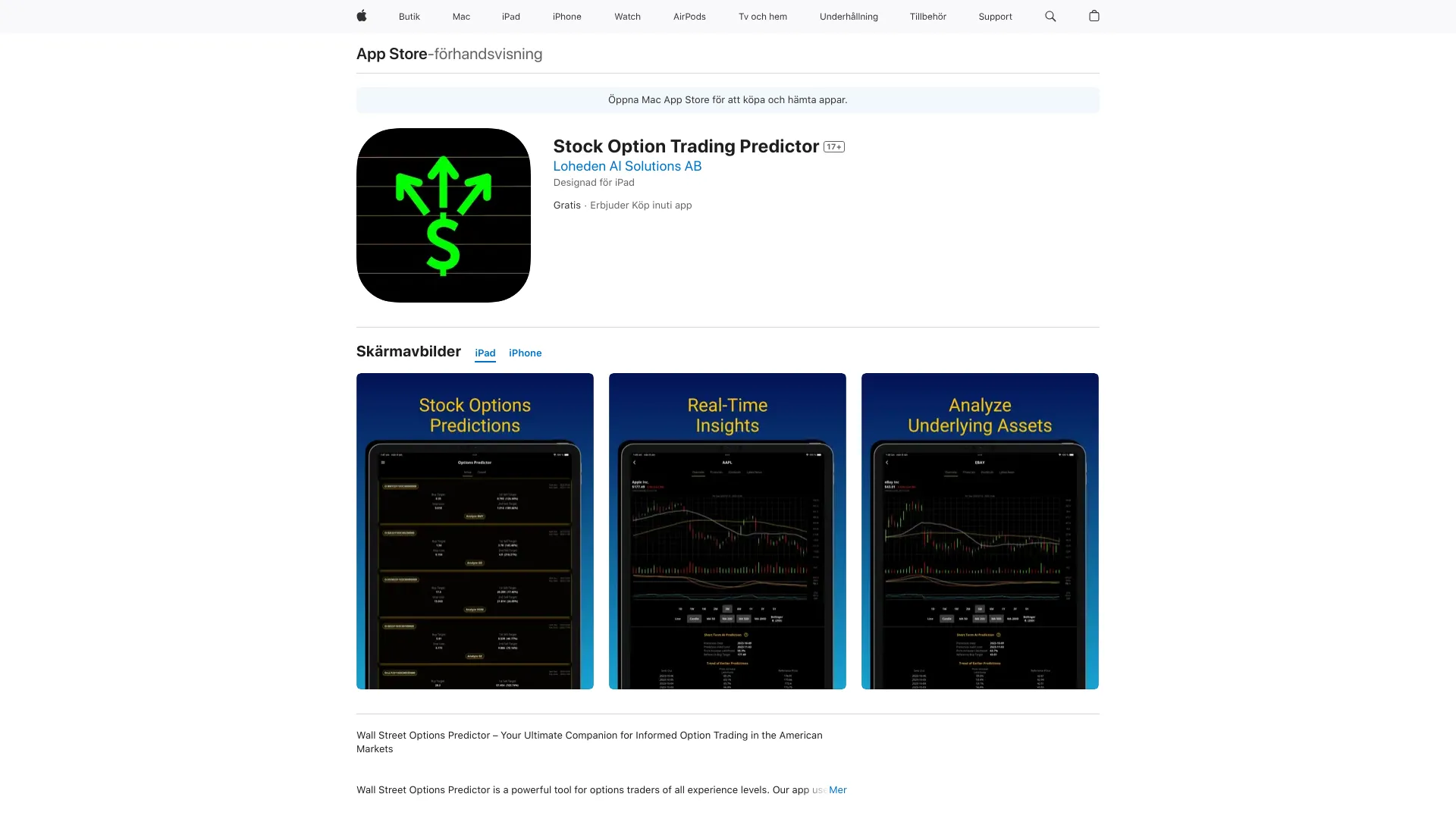 Stock Option Trading Predictor