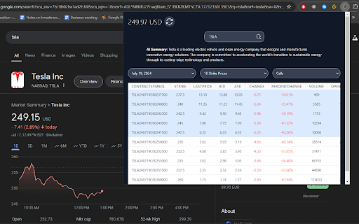 Options Chain Chrome Extension - 谷歌插件
