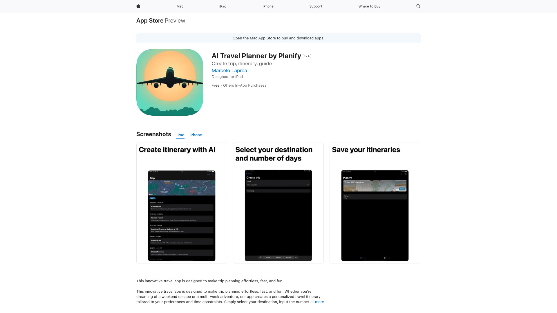 AI Travel Planner by Planify