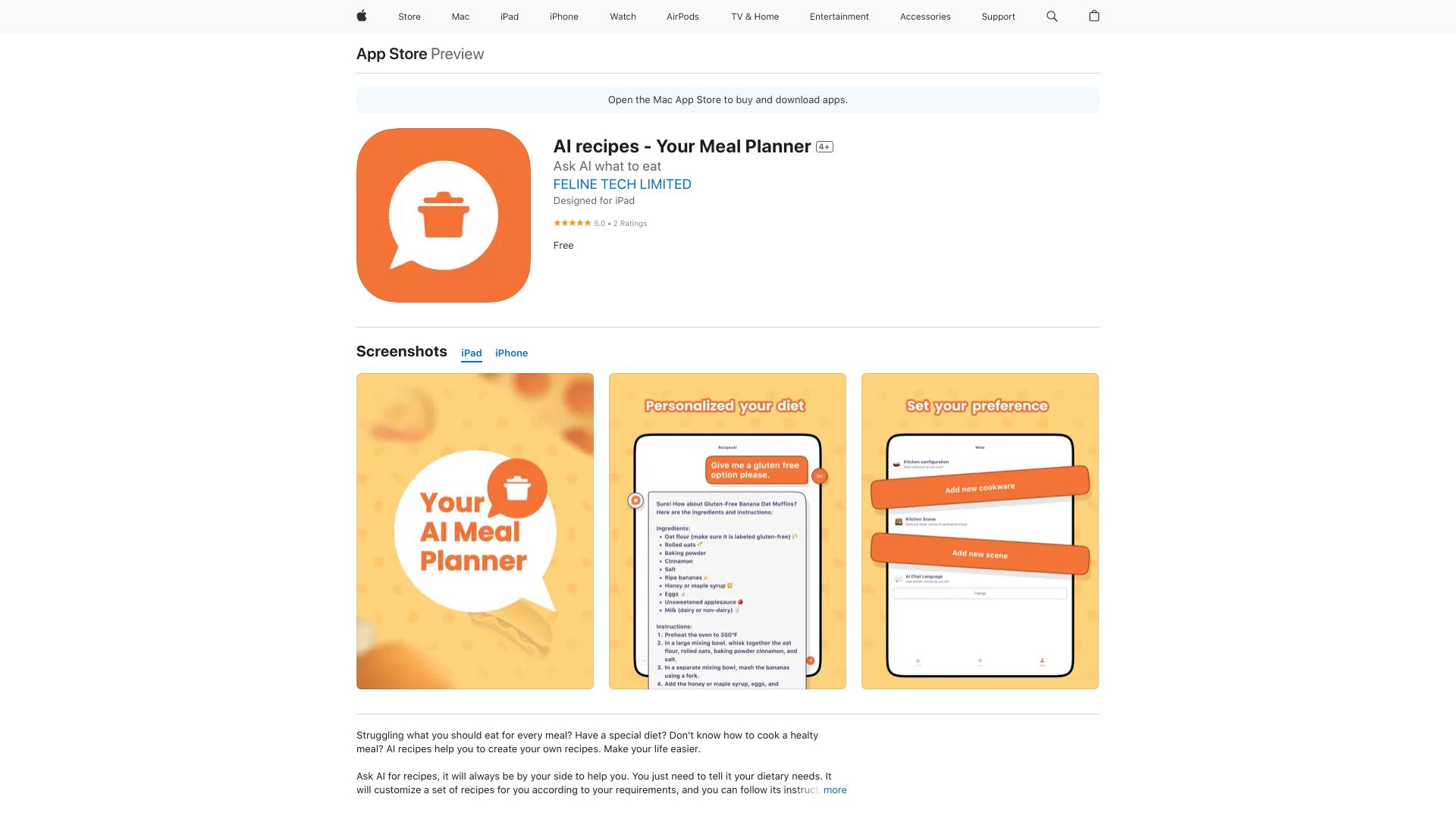 AI recipes - Your Meal Planner