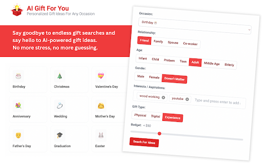AI Gift Idea Generator - 谷歌插件