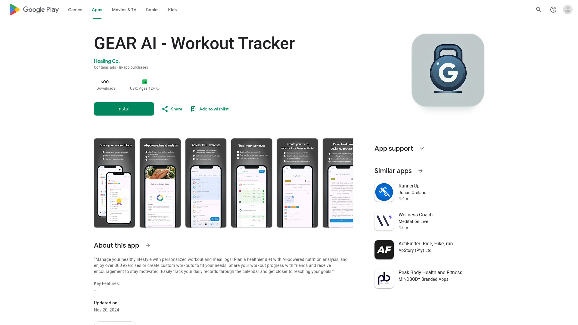 GEAR - Workout & Meal Tracker