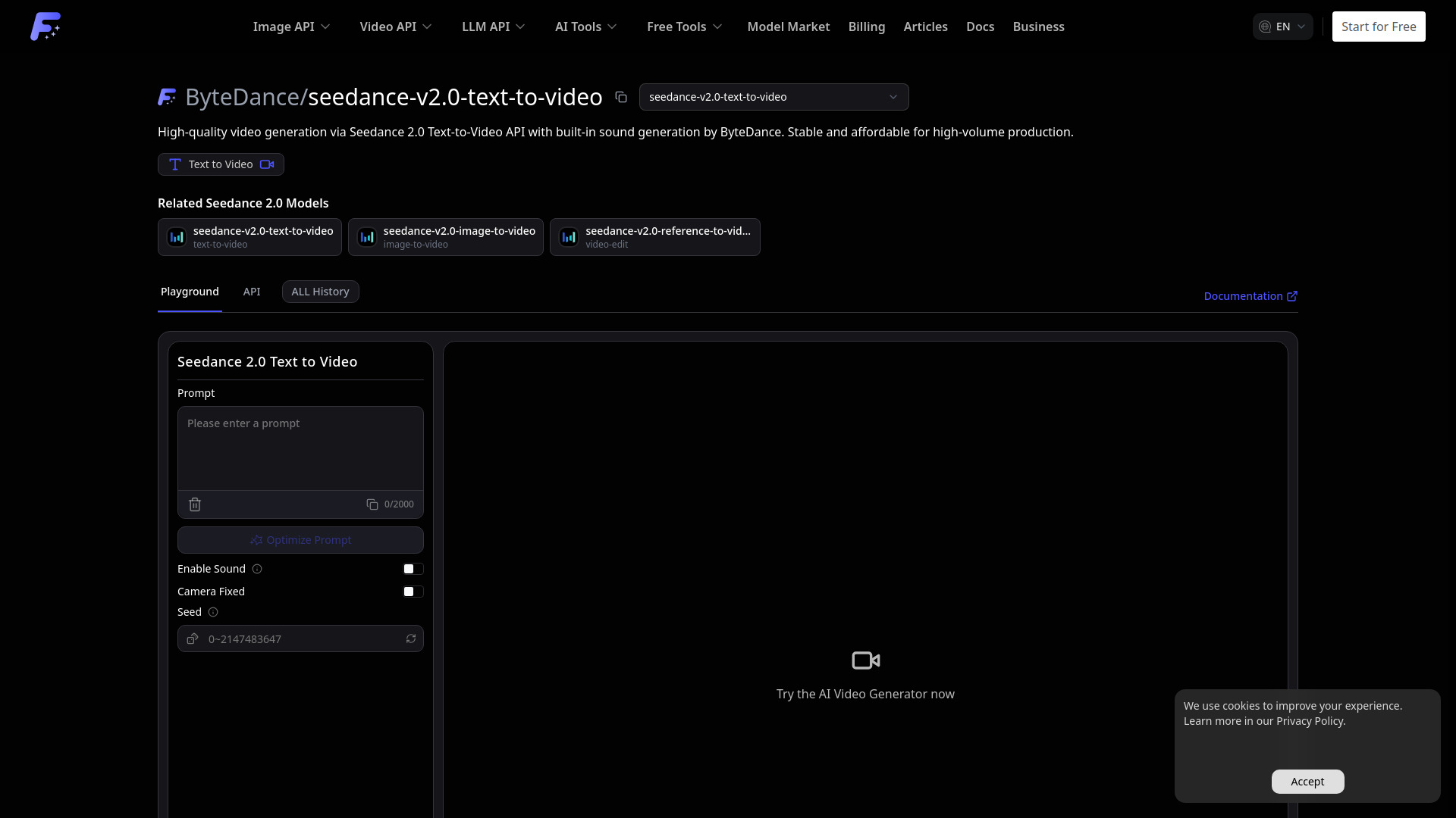 Seedance 2.0 Video AI API