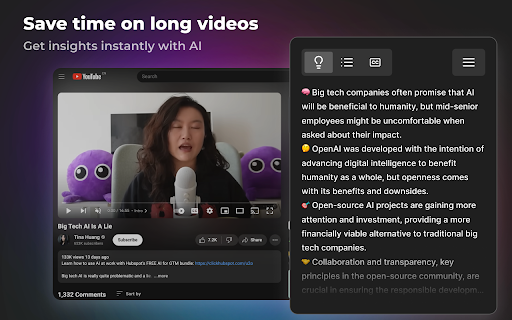 YouTube Summarizer - 谷歌插件