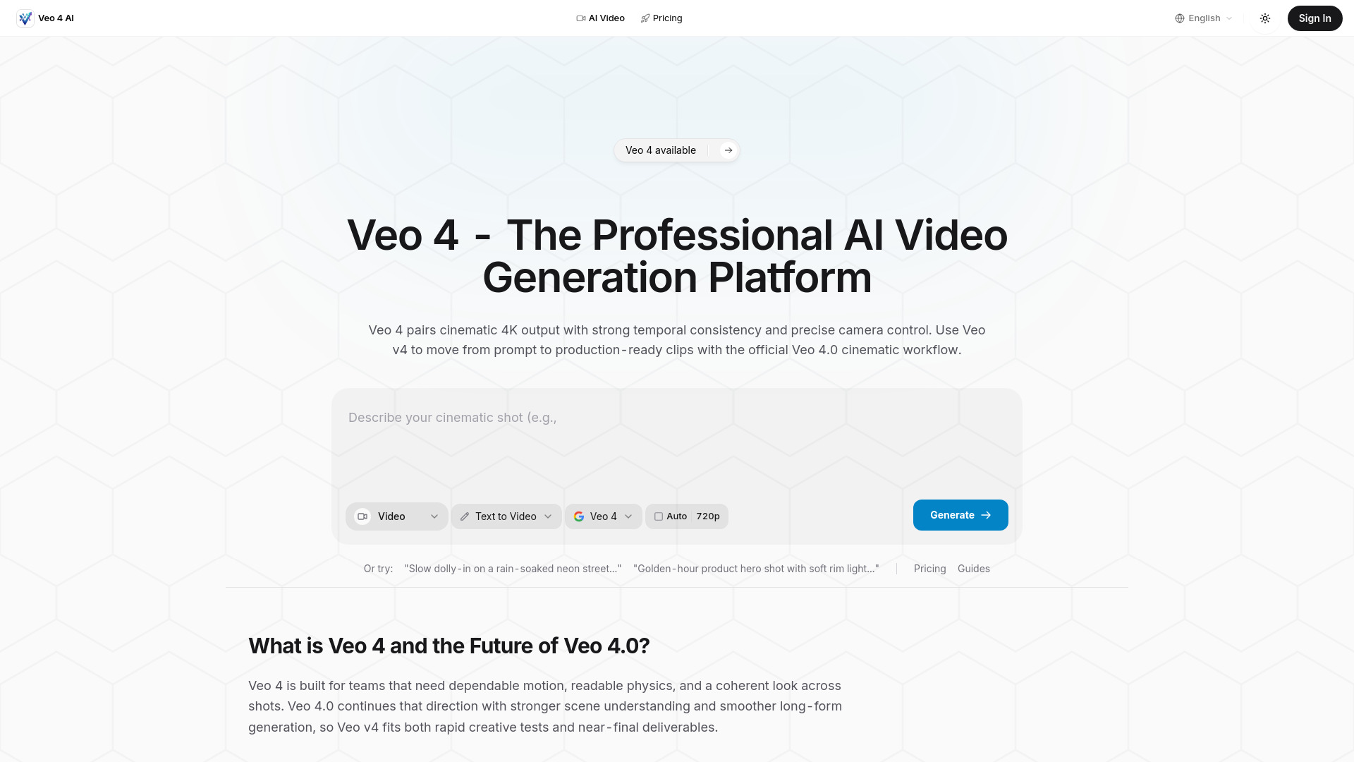 Veo 4 AI