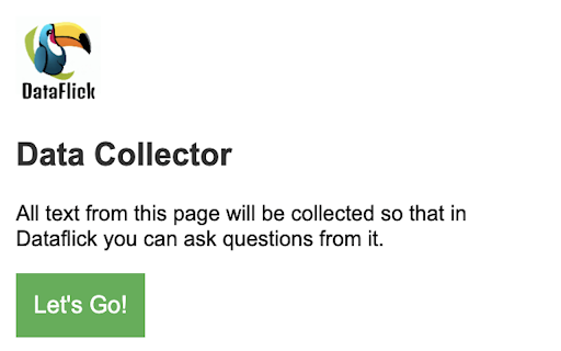 Dataflick Data Collector - 谷歌插件